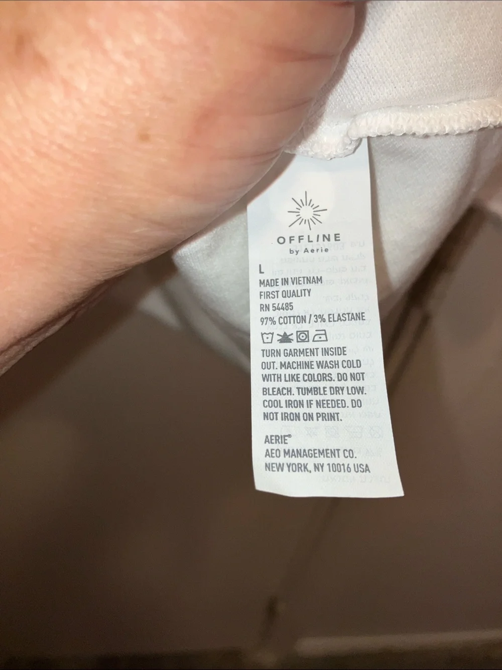 aerie Offline White Cropped Polo Sweatshirt with Tennis Graphic Large New